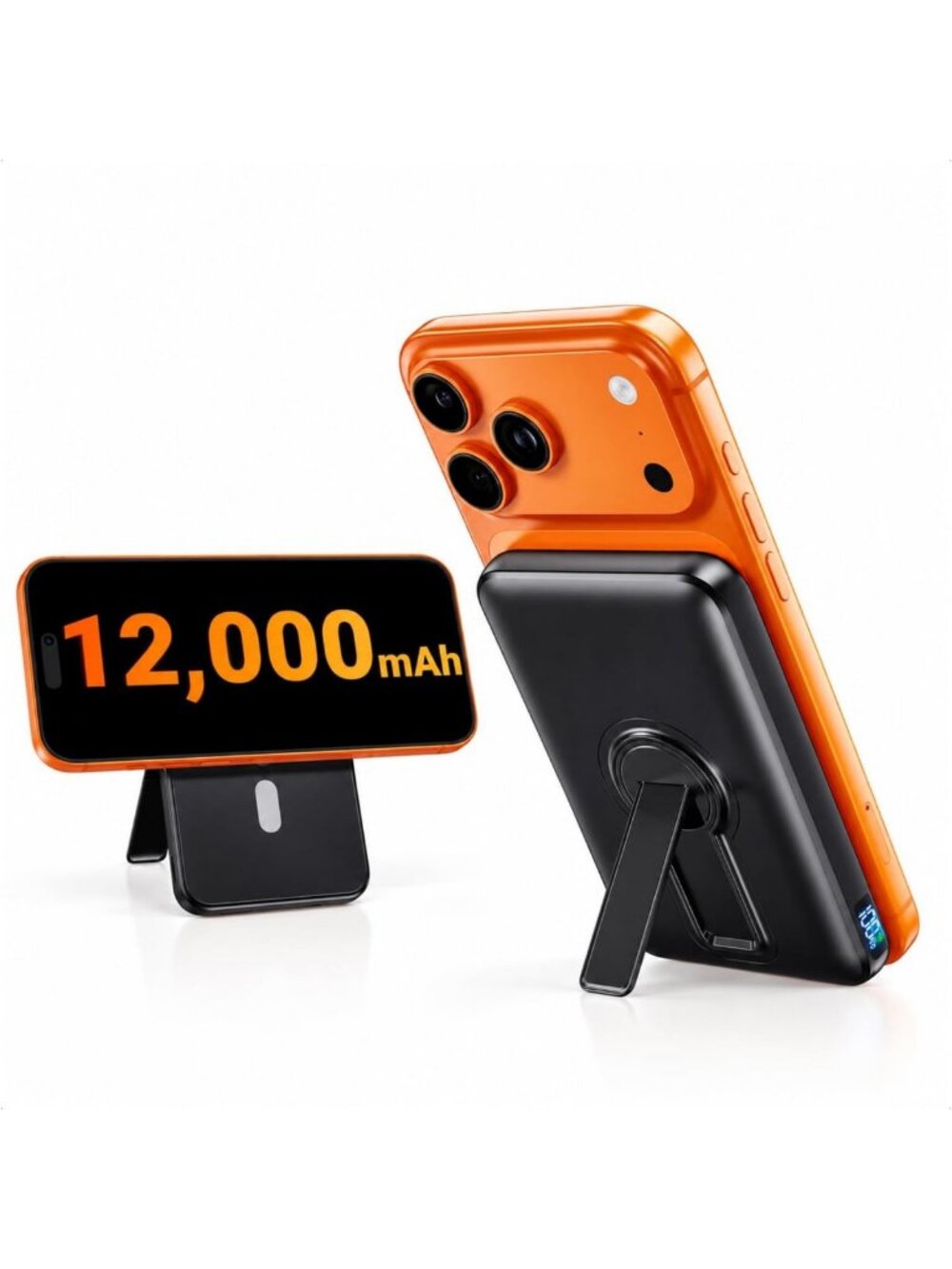 12000mAh Wireless Magnetic Power Bank - Portable Charger for Magsafe Devices
